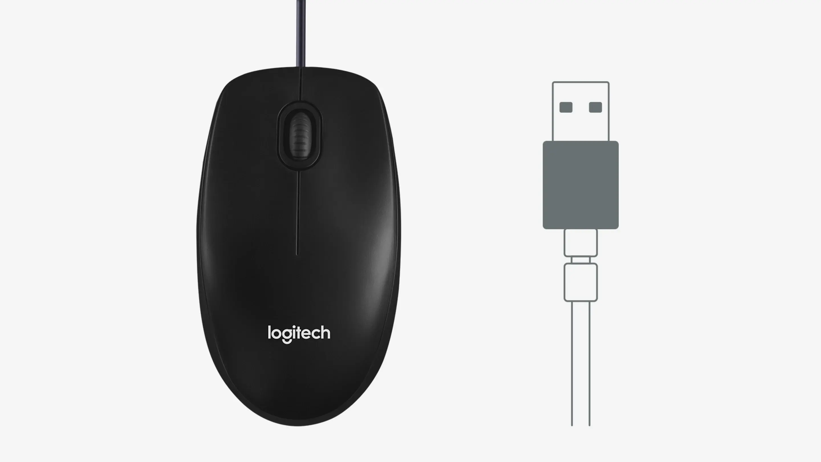 Souris Optique USB filaire Logitech M100R