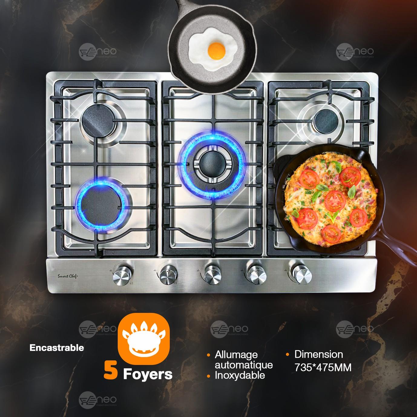 Cuisinière à gaz encastrable