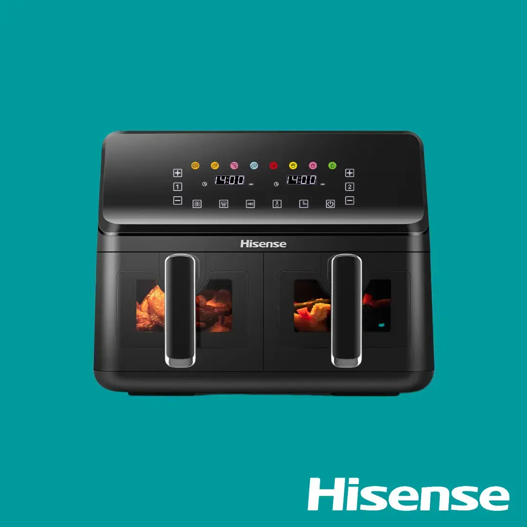 Friteuse à air Hisense 8L 2700W à Double Paniers (H08BK2S1)