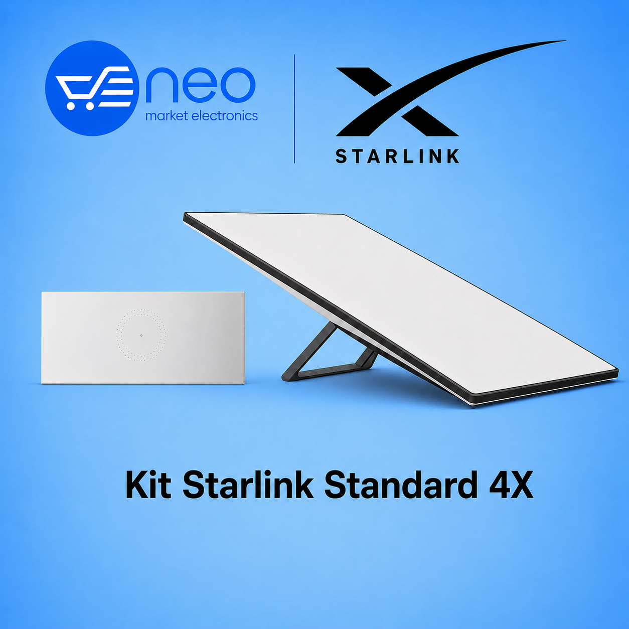 Kit Standard STARLINK 4X , Avec Système Wi-Fi Tri-Bande du routeur