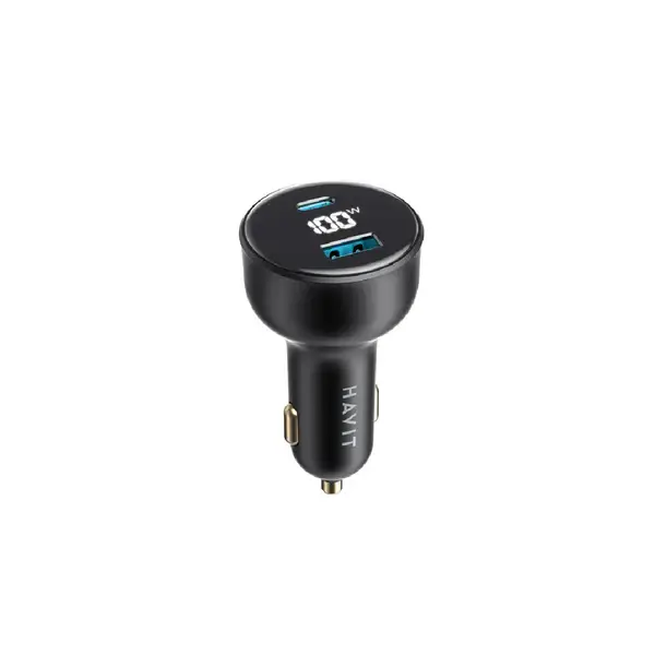 CHARGEUR VOITURE HAVIT CC100W ( ALLUME CIGAR )